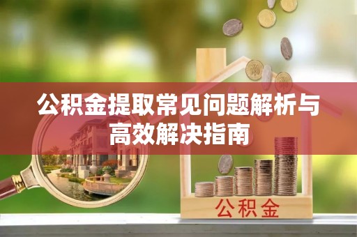 洱源公积金提取常见问题解析与高效解决指南
