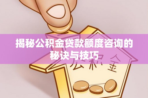 洱源揭秘公积金贷款额度咨询的秘诀与技巧