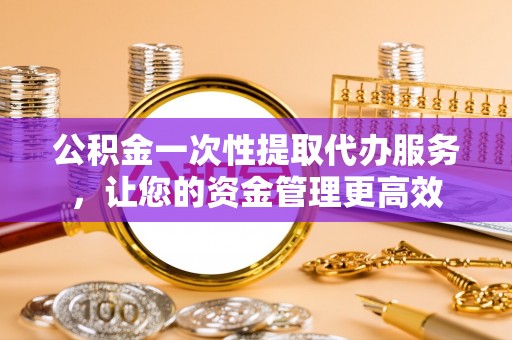 洱源公积金一次性提取代办服务，让您的资金管理更高效