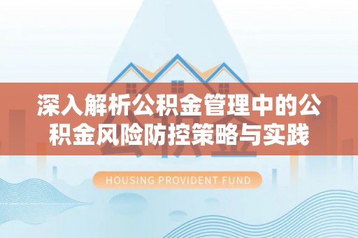 洱源深入解析公积金管理中的公积金风险防控策略与实践