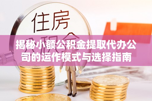 洱源揭秘小额公积金提取代办公司的运作模式与选择指南
